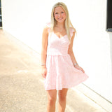 Finny Cotton Luna Rosa Fleur Mini Dress, Apple Blossom