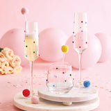 Beaded Wine Glass, Confetti
