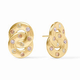 Rainbow Infinity Earrings, Champagne Radiance