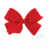 Small King Classic Velvet Bow, Red