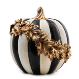 Courtly Stripe Gold Foliage Pumpkin