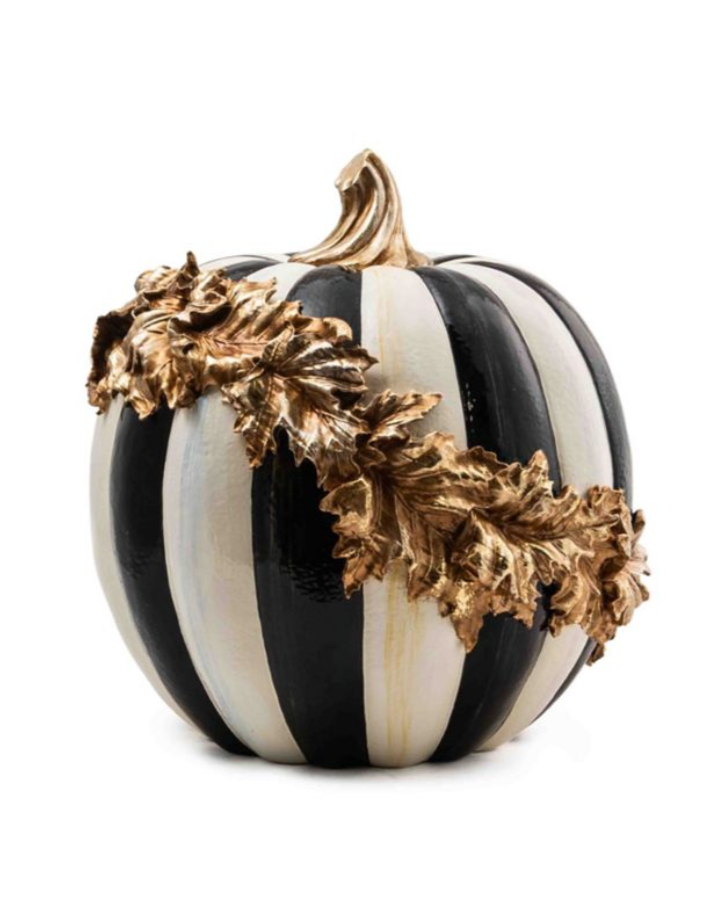 Courtly Stripe Gold Foliage Pumpkin