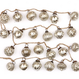 Embossed Mercury Glass Ornament Garland