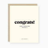 Congrats Over Achiever Card