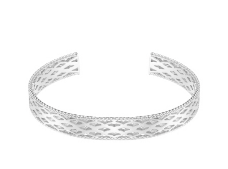 Graceful Mini Cuff Bracelet, Silver