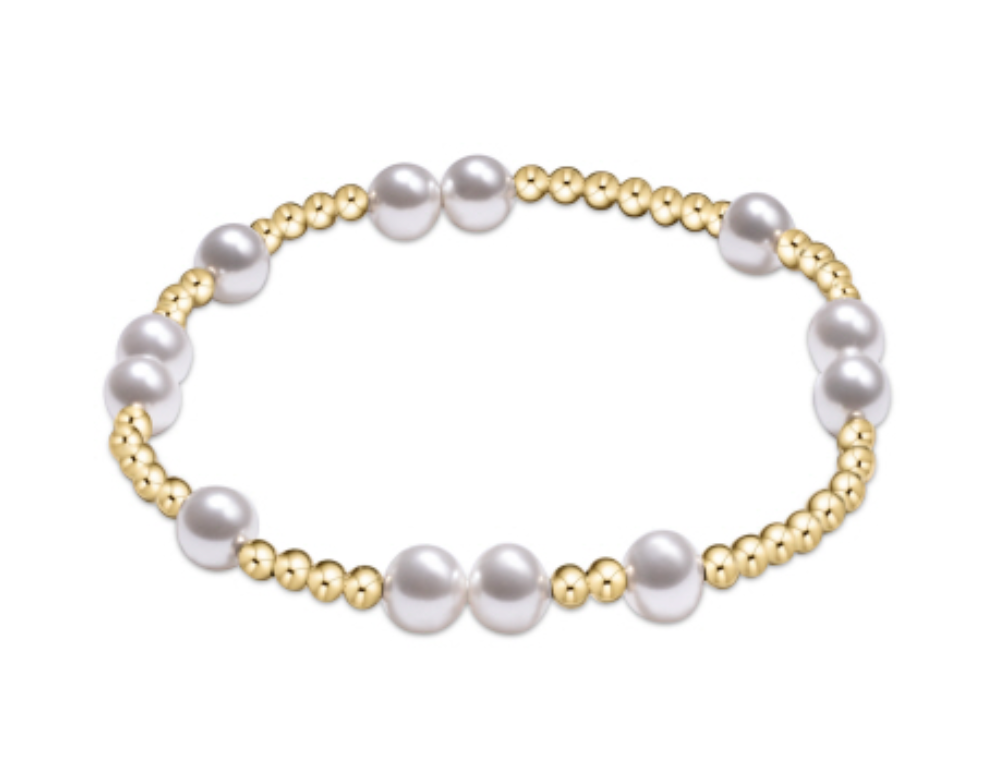 Hope Unwritten 6mm Bead Bracelet, Pearl