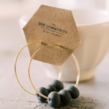 Small Charcoal Hoops