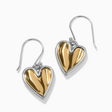 Cascade Heart Reversible French Wire Earrings