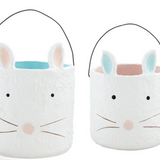 Easter Bunny Paper Mache Buckets