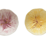Hand-Painted Embossed Stoneware Flower Bowl