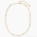 Deliah Gold Strand Necklace, Ivory MOP