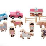 Wood Horse Toy Set