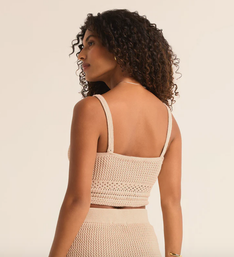 Embrie Crochet Tank, Natural