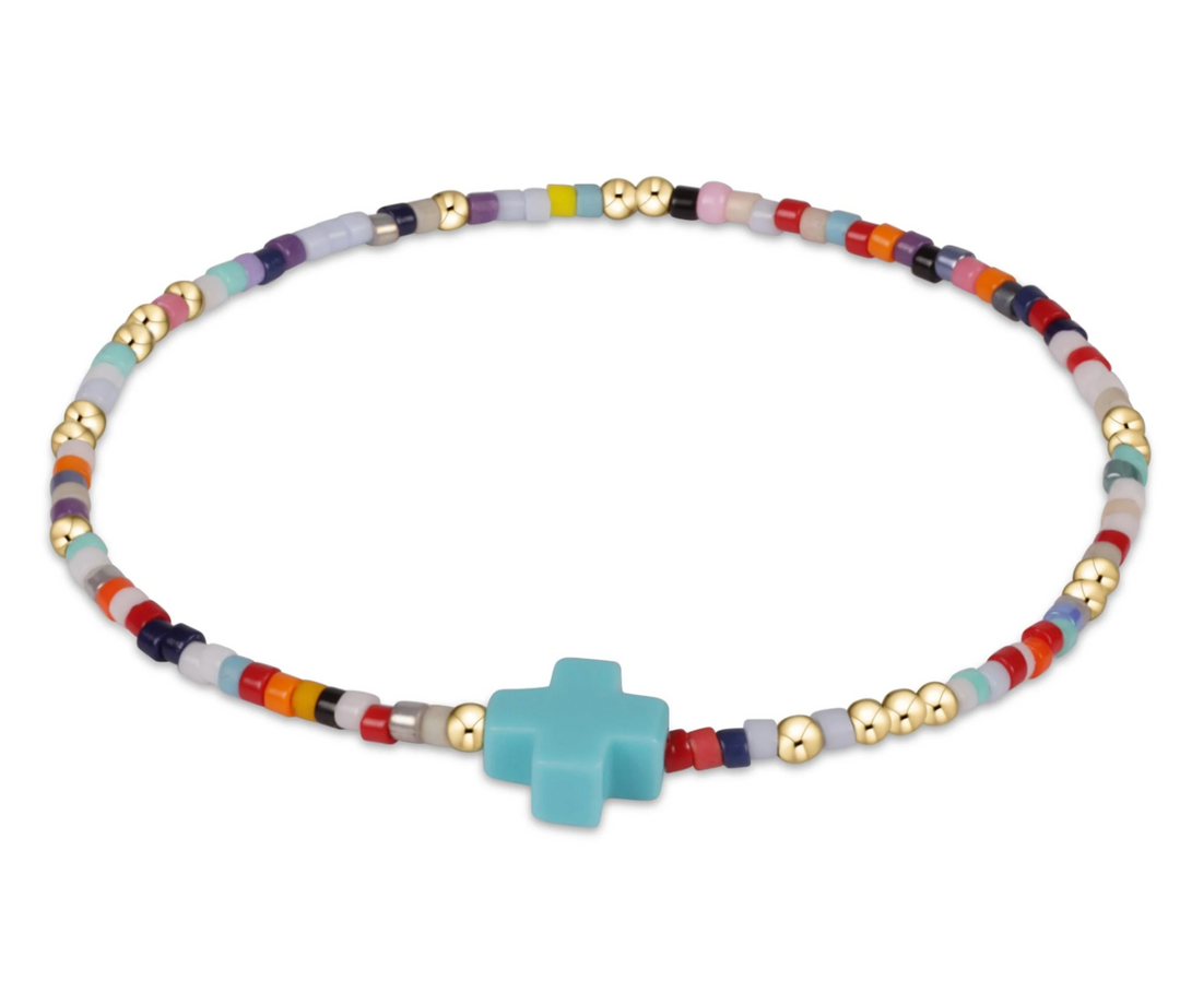 Egirl Hope Unwritten Signature Cross Bracelet, Hot Mess