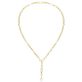 Allure Pearl Lariat Necklace, Gold