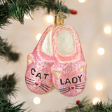 Cat Lady Slippers Ornament