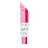 Falling In Love Pink Straw Set