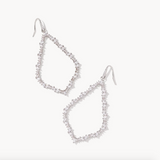 Sophee Silver Crystal Open Frame Earrings