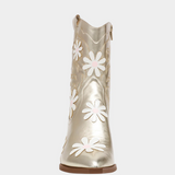 Teddy Gold Floral Booties