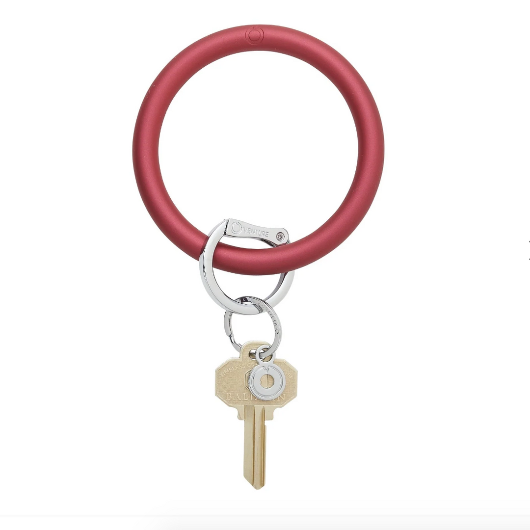 Silicone Big O® Key Ring, Wino Pearlized
