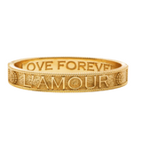 L'Amour Toujour Hinged Bangle, Gold