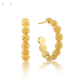 Berry Icon Small Hoop Earrings, Gold