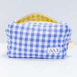 Sorority Gingham Quilted Makeup Bag
