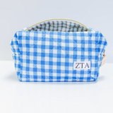 Sorority Gingham Quilted Makeup Bag