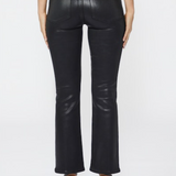 Claudine Flare Jean, Black Fog Luxe Coating