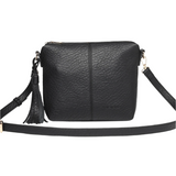 Kasey Textured Crossbody Bag, Black