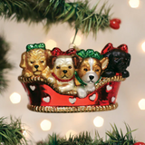 Puppies In A Basket Ornament