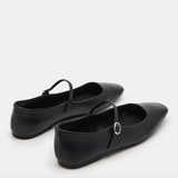 Maple Ballet Flat, Black Leather