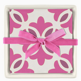 Ceramic Napkin Tray + Napkins, Moroccan Tiles