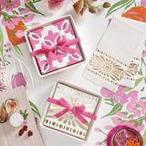 Ceramic Napkin Tray + Napkins, Moroccan Tiles