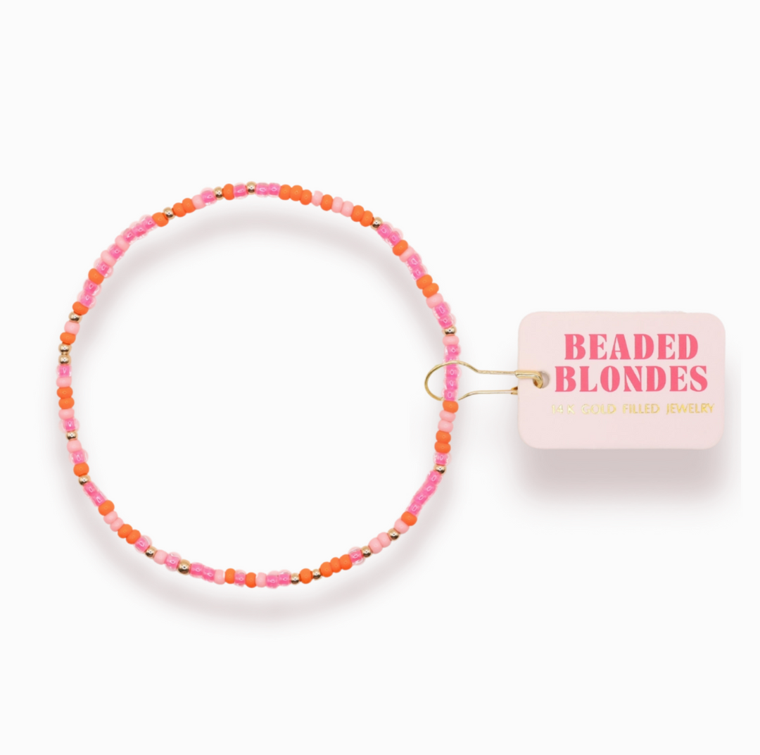 Pink & Orange Sprinkle Bracelet