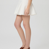 Adaline Mini Skirt, Contrast Ecru