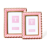 Scalloped Picture Frame, Pink