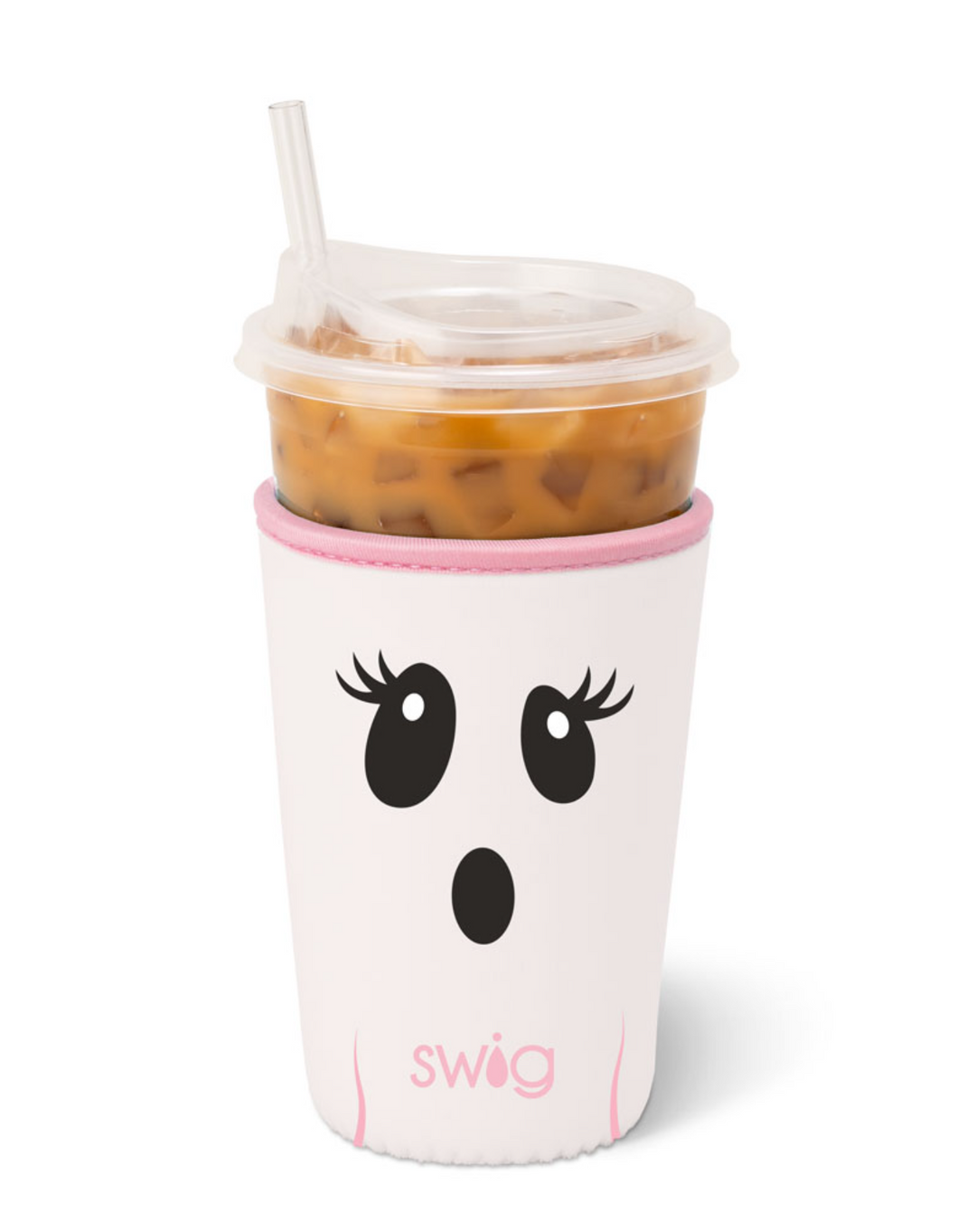Boo Crew Ghost Iced Cup Coolie, Medium