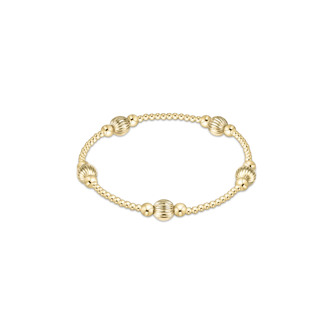 Purpose Dignity Gold Pattern 6mm Bead Bracelet
