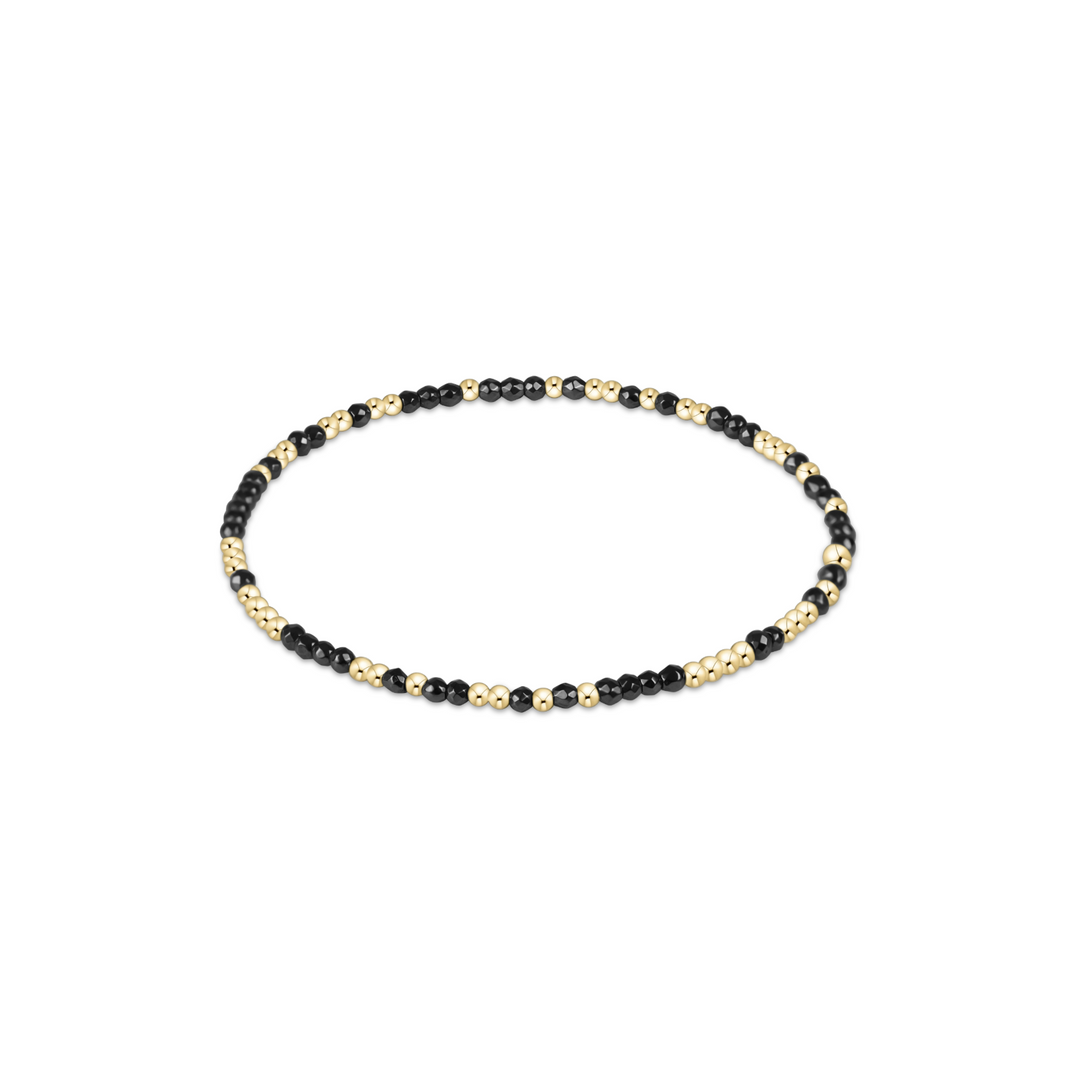 Hope Unwritten Faceted Hematite 2mm Bead Bracelet