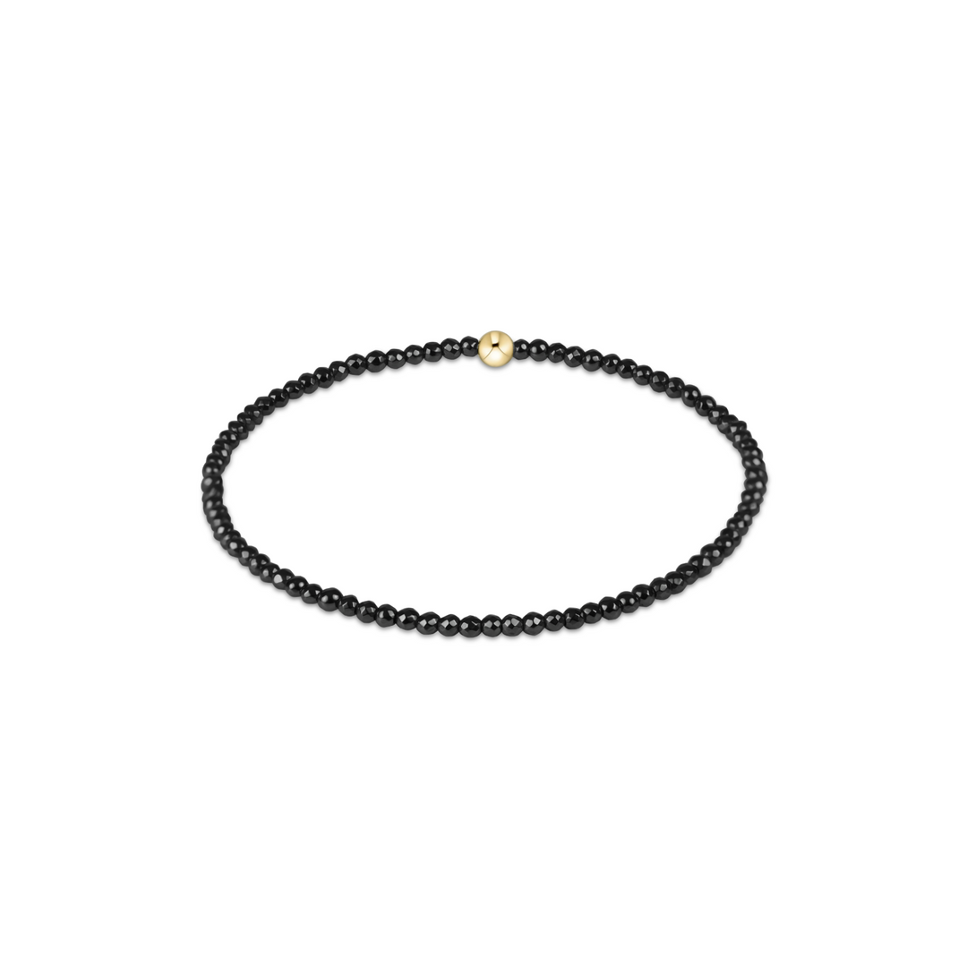 Faceted Hematite 2mm Bead Bracelet