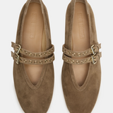 Lydia Ballet Flat, Taupe Suede
