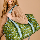 On-the-Go Quilted Weekender Bag, Everbloom Forest Green