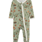 Organic Cotton Ruffle Footed Romper, Apple Orchard
