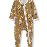 Luxe Stretch Ruffle Footed Romper, Wildflower
