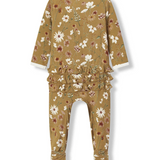 Luxe Stretch Ruffle Footed Romper, Wildflower