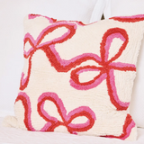 Square Pillow, Whimsical Bows
