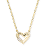 Emery Heart Pendant Necklace, Gold