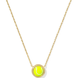 Tennis Gold Short Pendant Necklace