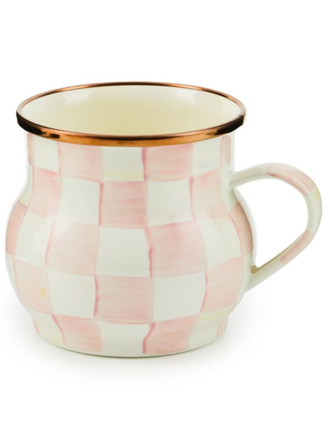 Rosy Check Enamel Mug